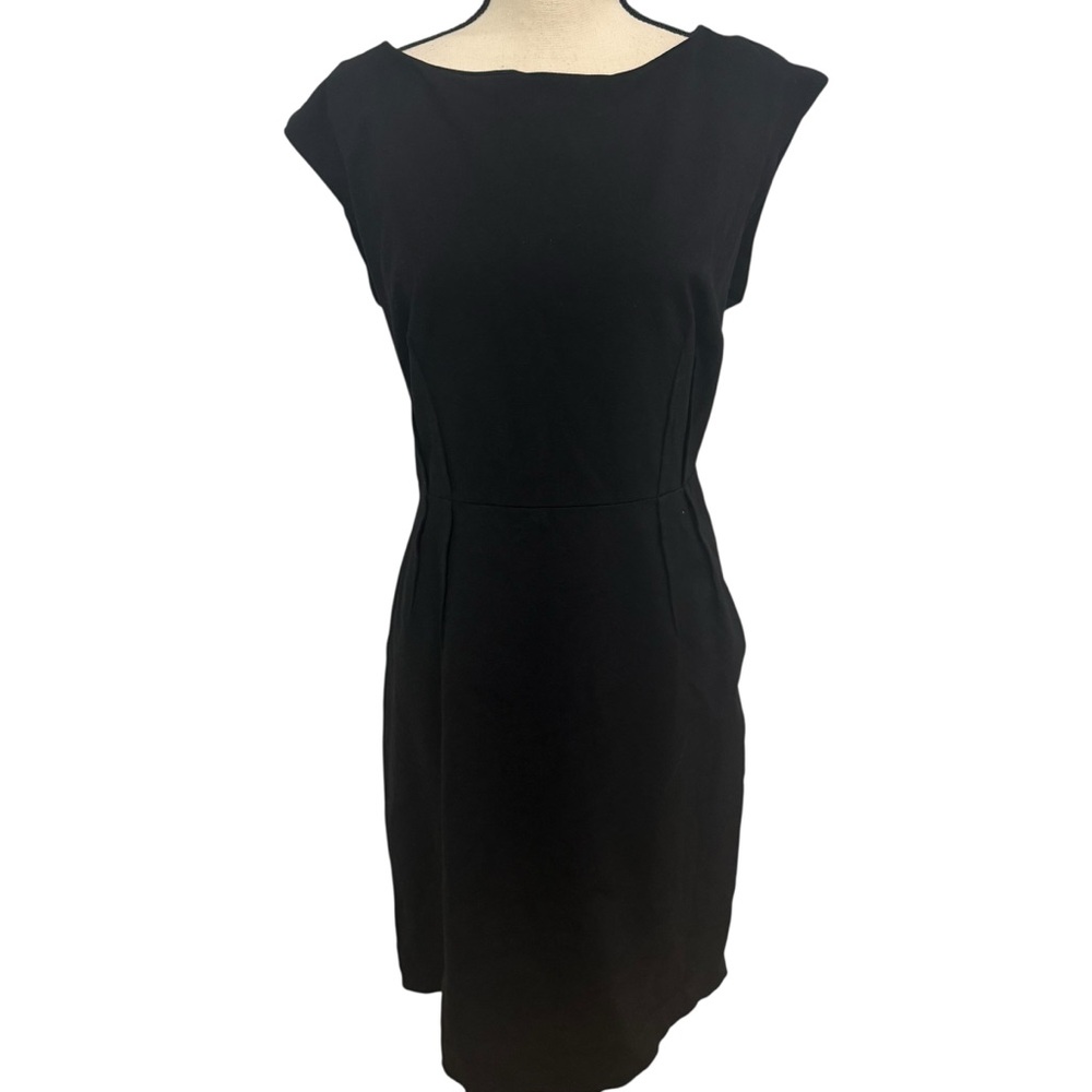 Ann Taylor Loft Black Dress Size 14 Fitted Career